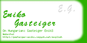 eniko gasteiger business card